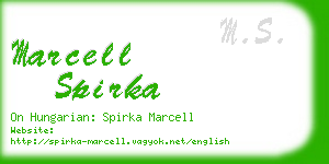 marcell spirka business card